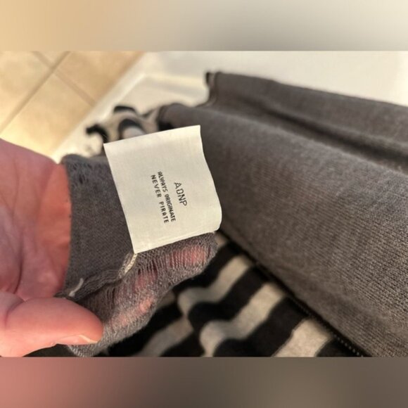 Nice Collective Layered Striped Distressed Cardigan - Picture 4 of 8